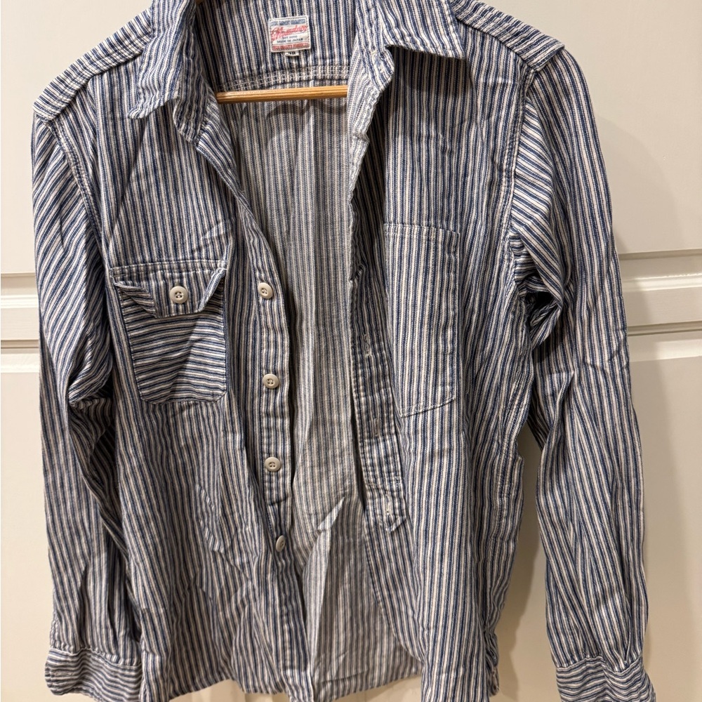 Momotaro Blue Striped Button-Up Shirt